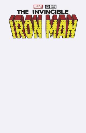 The Invincible Iron Man Vol 3 #600 Cover B Variant Blank Cover