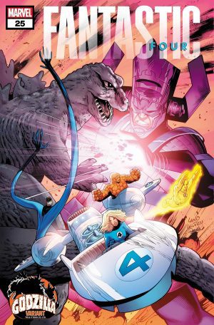 Fantastic Four Vol 7 #25 Cover C Variant Greg Land Godzilla Cover