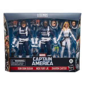 Marvel Legends Captain America: Dum Dum Dugan/Nick Fury Jr/Sharon Cartor 3-Pack Action Figures