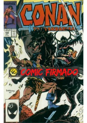 Conan the Barbarian (1970 Marvel) #199 Regular Cover Geof Isherwood Cover Signed by Geof Isherwood