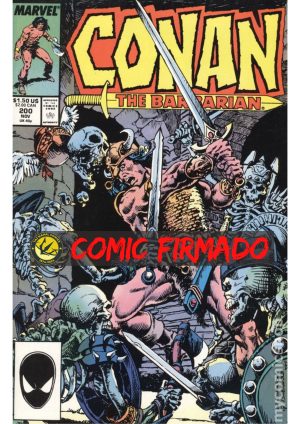 Conan the Barbarian (1970 Marvel) #200 Regular Cover Geof Isherwood Cover Signed by Geof Isherwood