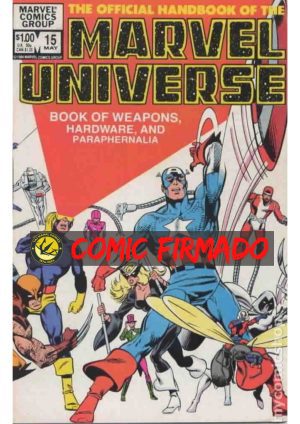 The Official Handbook of the Marvel Universe (1983-1984 Marvel) #15 Regular Cover Signed by Joe Rubinstein