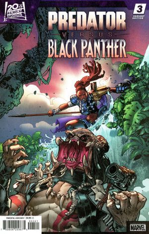 Predator vs Black Panther #3 Cover B Variant Andrei Bressan Cover