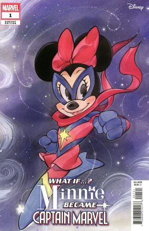 Marvel & Disney What If Minnie Became Captain Marvel #1 (One Shot) Cover B Variant Peach Momoko Cover