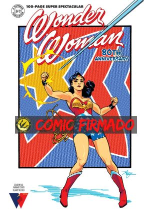 Wonder Woman 80th Anniversary 100-Page Super Spectacular #1 (One Shot) Cover F Variant Amy Reeder Golden Age Cover Signed by Amy Reeder