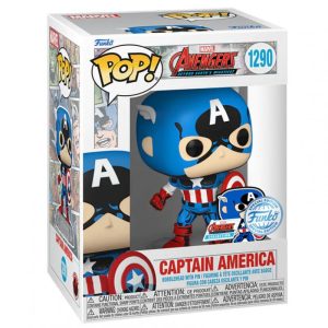 Funko Pop Marvel Comics Captain America with Pin Bobble-Head