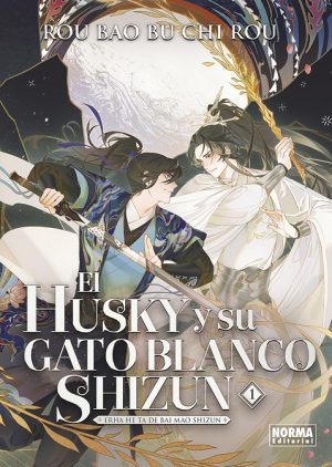 El Husky y su gato blanco Shizun 01