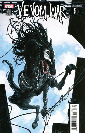 Venom War #5 Cover D Variant Clayton Crain Venom Horse Cover