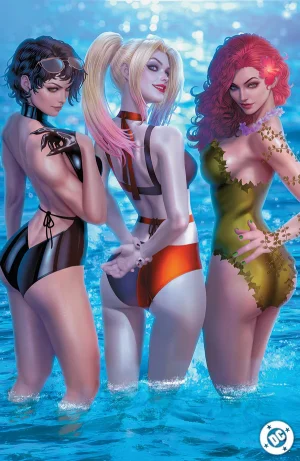 G'norts Swimsuit Edition Caarnivore Comics NYCC 2024 Ariel Diaz Exclusive Catwoman/Harley Quinn/Poison Ivy Virgin Cover