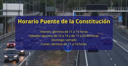 Horario del puente de la Constitución